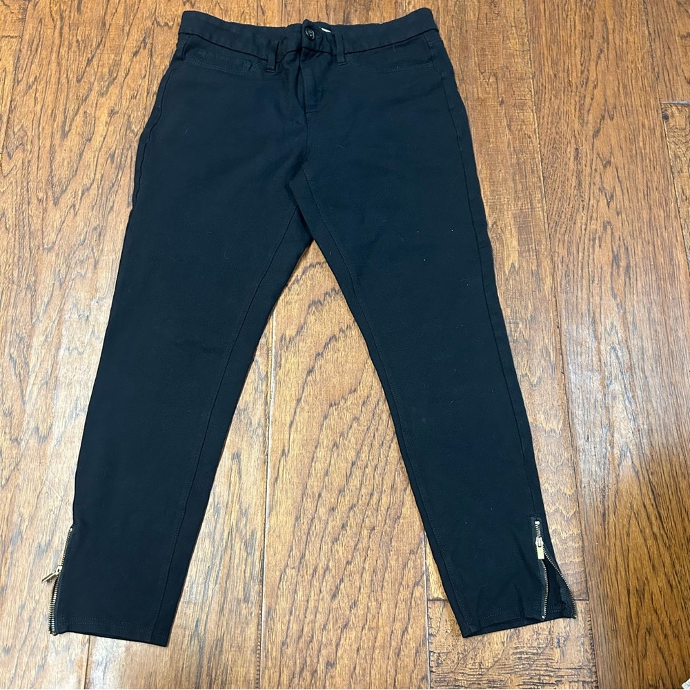 41 Hawthorn Zoe petite Jet Black Skinny moto‎ ankle zip pants - Picture 2 of 6